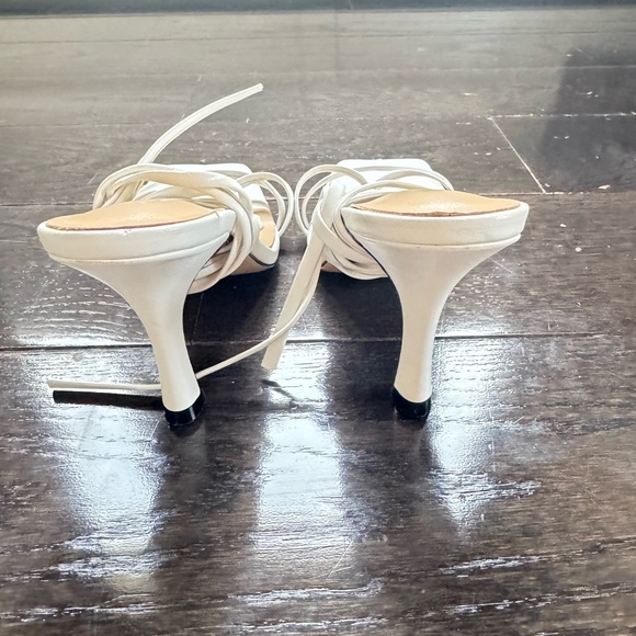 Tony Bianco White Lace Up Tie Heels - Picture 7 of 10